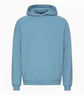PORSCHE DESIGN Sport-Tex Hoodie Mikina s kapucí z žerzeje se vzorem a decentními logy světle modrá