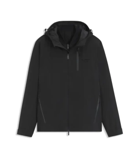 PORSCHE DESIGN Three-in-one jacket Porsche x BOSS Bunda lehká bomberka ve třech variantách s reliéfním logem černá